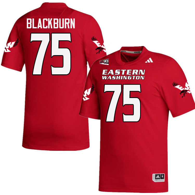 Eastern Washington Eagles #75 Spencer Blackburn College Football Jerseys,Uniforms Stitched-Red